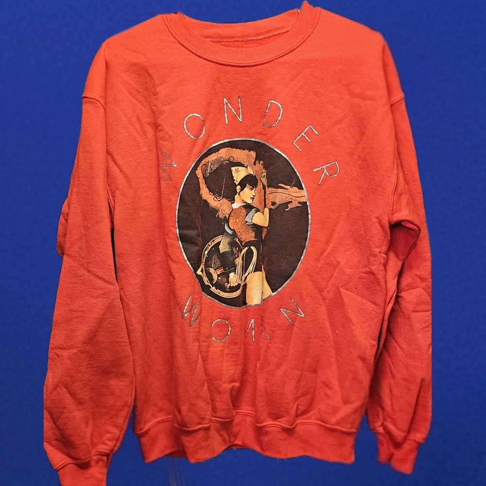 DC Comics Red Wonder Woman Crew Neck Sweater
